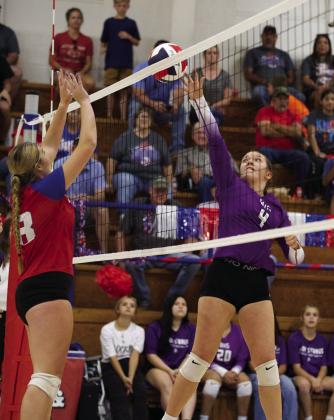 Aubrey Lerma goes up for the block. | SHERI BATY PHOTOS