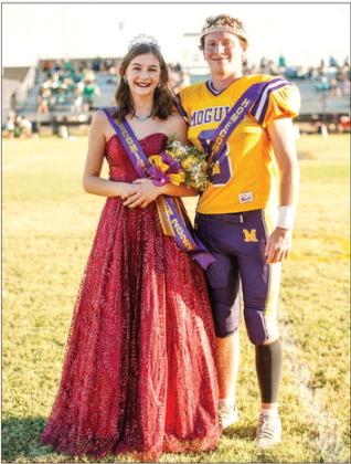Munday's 2022 Homecoming King &amp; Queen. Bryson Wilson &amp; Kamryn Rocha Photo by Mandi Perry