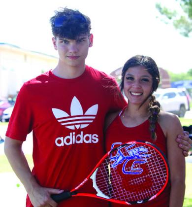 Mixed doubles teammates BradyAdkinsandRaileeArrieta. | SHERI BATY PHOTO