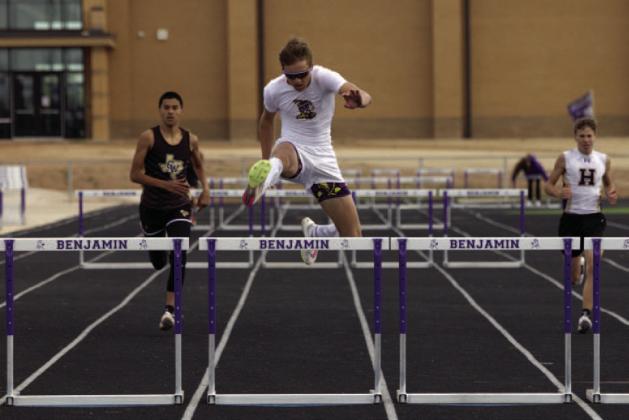 MUNDAY TRACK Munday competed in the boys hurdles in last week’s district track meet. | SHERI BATY PHOTO