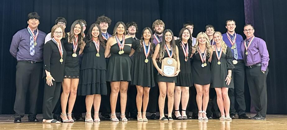 BENJAMIN ADVANCES Congratulations go to the Benjamin High School One Act Play company of “Kimberly Akimbo.” They will be advancing to Bi-District March 31, 2026 in Munday. Individual honors: Best Sound Tech: Braian Cano, Best Technical Crew: Benjamin, Honorable Mention All-Star Cast: Jasmine Mendiola, Best Performer: Heston Harney, All-Star Cast: LexiTrue. | COURTESY PHOTO