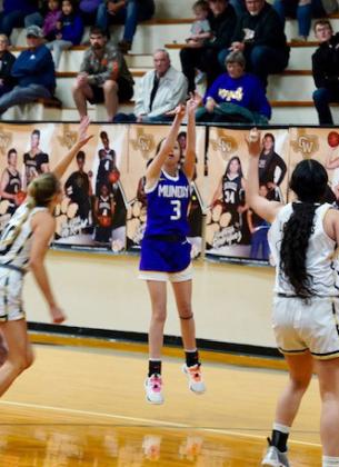 Olivia Myers hits a three pointer. | LACI BOWMAN PHOTO