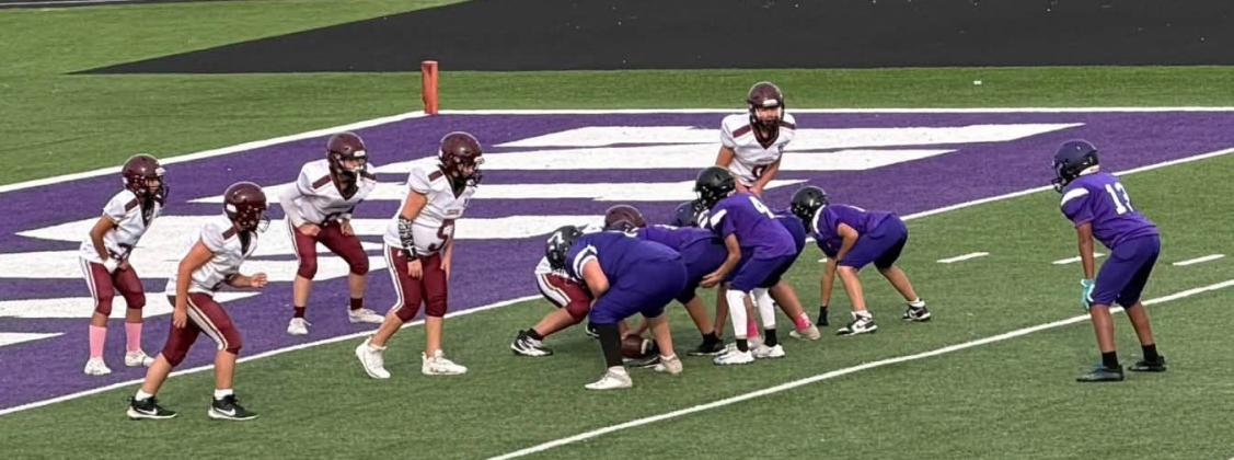 The Benjamin Mustangs are lined up and ready to score. The Mustangs won their Homecoming game Friday, Oct .16 over Paint Creek, 58-0. STORY AND MORE PHOTOS, PAGE 6 | COURTESY PHOTO
