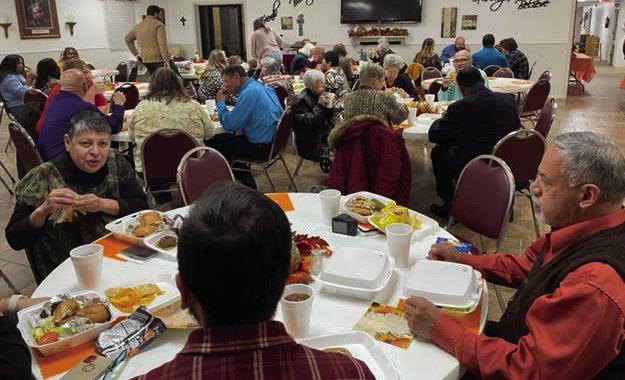 Everyone in attendance enjoyed dinner in the fellowship hall. Don Thompson/The Knox County News-Courier
