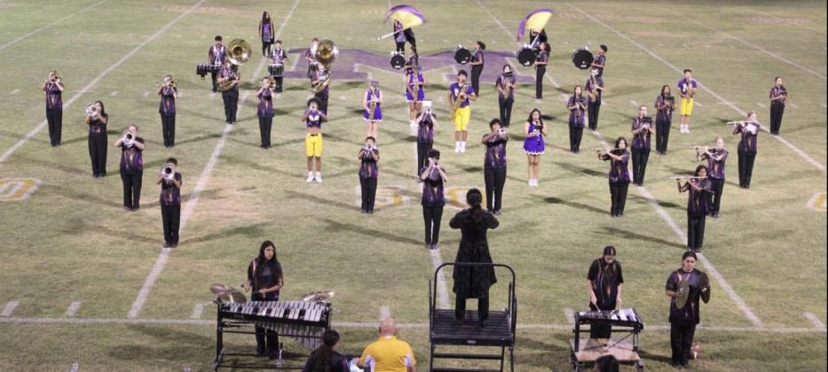 MUNDAY’S PURPLE CLOUD BAND members have high hopes for a UIL State Marching Band Contest run this year. | COURTESY PHOTO FROM 2024