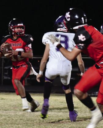 MUSTANGS STOP MATADORS The Benjamin Mustangs defeated the Motley County Matadors 52-6 in Friday night's bi-district game in Matador. | COURTESY PHOTO