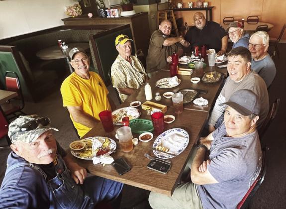 MUNDAYTHANKS Munday Police Chief Albert De Leon taking the Baptist Chainsaw Team out to eat at Mati's to thank them for their help last Wednesday. | COURTESY PHOTO