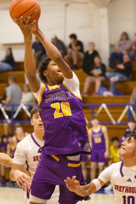 INWITHTHEREBOUND TheMogulsinwiththereboundballhawk in last Friday, Jan. 9 match-up against the Knox City Greyhounds in their second district game of the season. | SHERI BATY PHOTO