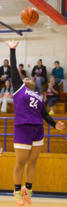 HIGH JUMP FOR TWO The Mogulettes high jumped laying it in for two in last Friday’s fourth district game of the season. | SHERI BATY PHOTO