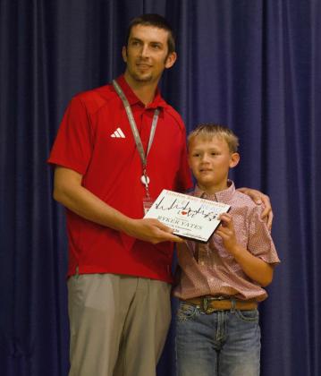 LIVE LOVE READ LIKE LYNDON The 2026 Lyndon Baty Memorial Award was presented to Knox City High Schoo’s Ryker Yates.