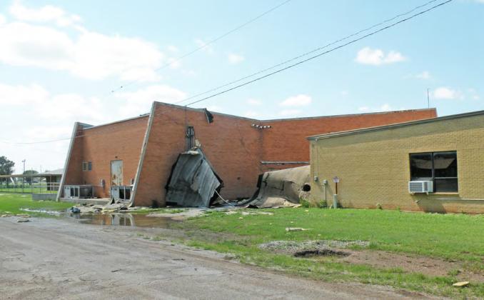 POWERFULWINDS AND HAIL wrought damage across the Panhandle and Rolling Plains Sunday night, damaging the Rochester school building and industrial buildings. MORE PHOTOS, PAGE 6. | RICHARDTHOMPSON PHOTOS