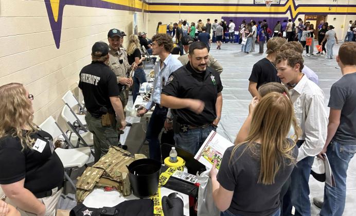 AIR FORCE? NURSING? WILDLIFE? The choices—and information—were widely varied at the Sept. 26 Knox County Career Day organized by the Knox County AgriLife Extension Service. | COURTESY PHOTOS