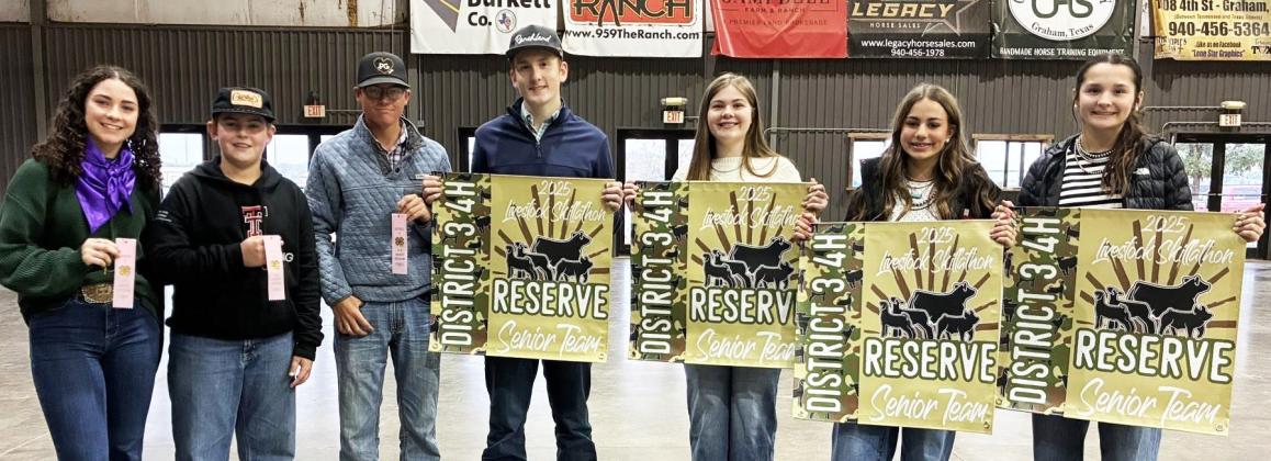 KNOX 4-H SENIORTEAMSTOP 5 in the District 3 Livestock Skill-a-Thon and Ag Product ID competitions in Graham on Thursday, Dec. 4. | COURTESY PHOTO