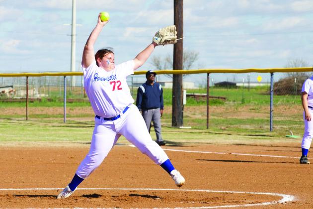 Gabi Martinez winds up for the pitch. | SHERI BATY PHOTO