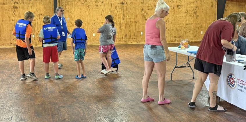 FREE LIFEJACKETS AT WATER SAFETY EVENT The Knox City Police Department in collaboration with other local organizations hosted a water safety event on Saturday, July 12, during which they handed out 30 free life jackets in all sizes infant to adult. | SHERI BATY PHOTOS