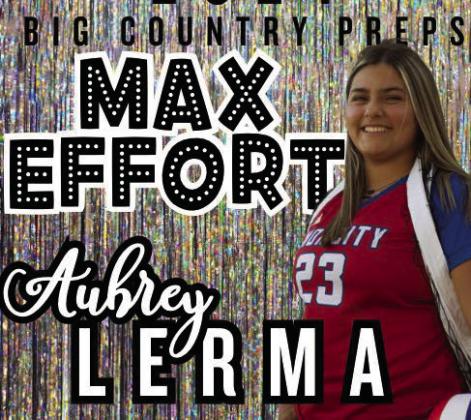 AHARDWORKERANDTEAMPLAYER CongratulationstoKnoxCity Junior Aubrey Lerma on being named to the 2024 All-Big Country Preps Max Effort Volleyball Team. | COURTESY PHOTO