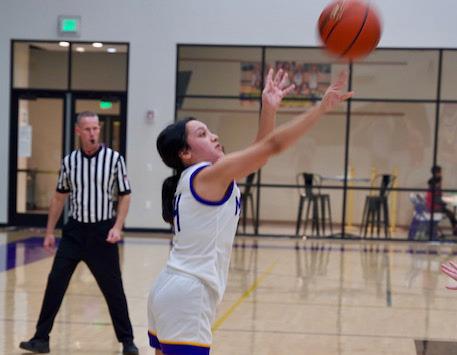Abby Aguilar shoots and scores. The Mogulettes fell to Electra 42-31. | LACI BOWMAN PHOTO