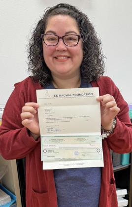 Benjamin teacher Darlene Villanueva was the recipient of a grant for her classroom from the Ed Rachal Foundation. She plans to use the funds for multicultural activities with her students. | COURTESY PHOTO