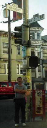 This doesn't look like Janis Joplin? Wait, it's Don Thompson standing on the corner of Haight and Ashbury!! Courtesy photo