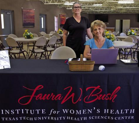 BEXA EXAM COMESTO KNOX Last week 35 Knox County women participated in a free screening using a new device, Bexa, with the help of Shari Darnall, sonographer (right) and Bonnie Brzozowski, who brought their equipment and skills on the road for sessions held at the First Baptist Church of Knox City. | SHERI BATY PHOTO