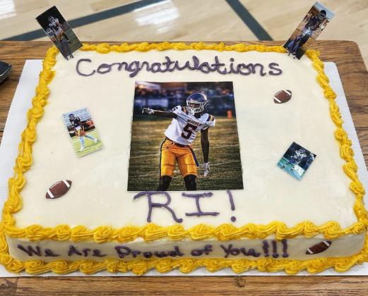 A cake was delivered to help celebrate the occasion.