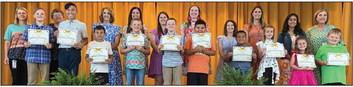 TOP SCHOLAR First-Carter Robinette, Keilee Crownover, Second-Riley Burbank, Cohen Daniel,Third-Luis Gonzalez, Elliott Clark, Fourth-Wylder Hager, Parks Sanchez, Fifth-Judah Clark, Marcos Carmona
