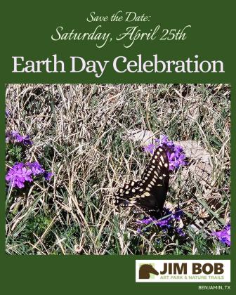 Celebrate Earth Day at the Jim Bob Art Park &amp; Nature Trails in April 25