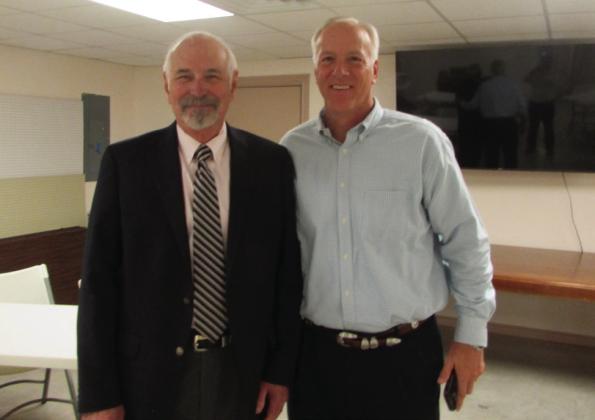 State Representative James Frank answers questions at Town Hall meeting