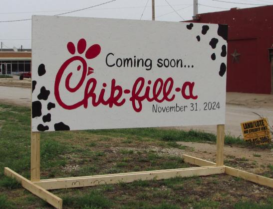 “Chik-fill-a” opening this fall in Munday?