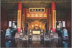DRAGON THRONE PALACE IN THE FORBIDDEN CITY BEIJING