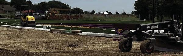 THE UPDATE ON THE MUNDAY Softball field is that the first round of turf has been added. The Munday Mogulette lettering will be coming in the future as well as the rest of the details. | COURTESY PHOTO