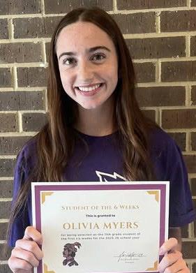 OLIVIA MYERS, 11th grade