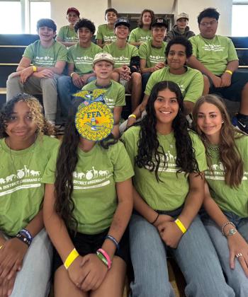 GREENHAND CAMP The Munday FFA chapter sent 15 freshmen to Greenhand camp for theWichita district, meeting other young members, District and Area 4 officers. | COURTESY PHOTO