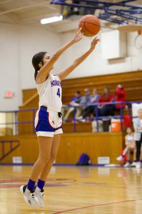 Bailey Espinosa shoots from the arc for a three pointer | SHERI BATY PHOTO