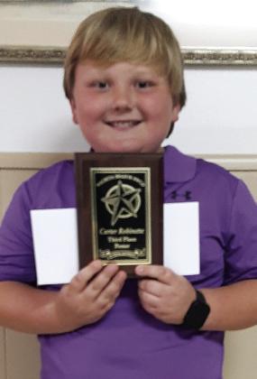 3RD PLACE, Carter Robinette, Munday, 2nd Grade
