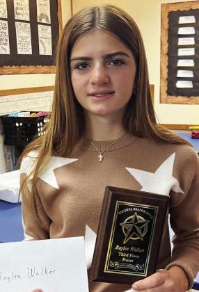 3RD PLACE, Raylee Walker, Knox City, 5th Grade