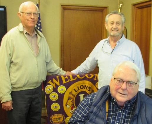 LIONS CLUB Photography expert Walt Pfeifer (seated) with his cousin Percy Reeves and Lion Don Thompson | RONDA THOMPSON PHOTO