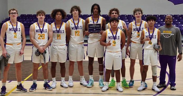 TOURNAMENT CHAMPIONS The Munday Moguls boys basketball team defeated the Paducah Dragons 53-47 Saturday night to win the Munday basketball tournament. | COURTESY PHOTO