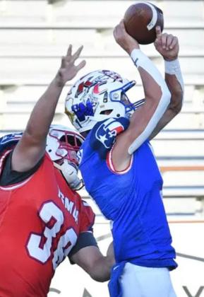 MOSTVALUABLEPLAYER In theTexas Six-Man Coaches Association East versus West All-Star Basketball game last week, the West team defeated East, 59–49, with Knox City’s Devin Guillory (below, left) named Defensive MVP. | COURTESY PHOTO