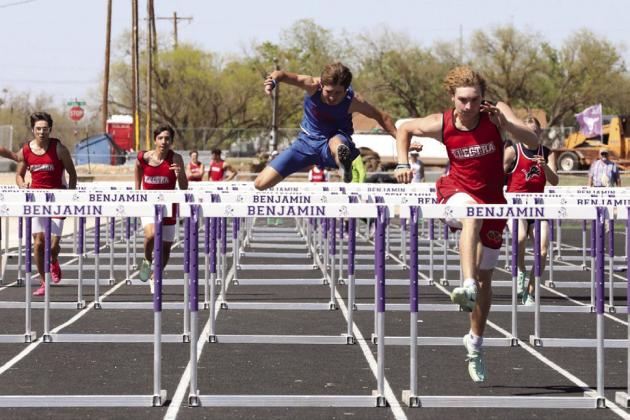 Bryson Callaway takes the silver medal in the 110m hurdles and advances to the regional meet Sheri Baty/The Knox County News-Courier