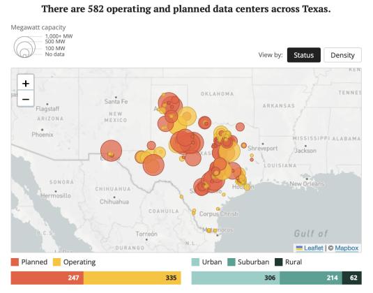 Texas Tribune charts data centers across state