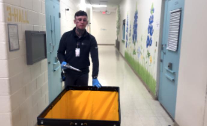 BIONIC ISTHEWATCHWORD Bluebonnet Detention Center laundry workerTristan Boles has made a name for himself through hard work and professionalism, his supervisors say. | COURTESY PHOTO