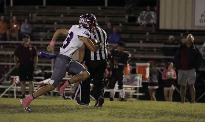Bryson Callaway runs for the TD. Sheri Baty/The Knox County News-Courier