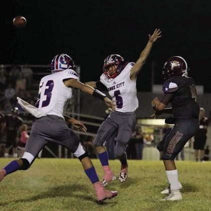 Ryan Shaver and Bryson Callaway makes the defensive play. Sheri Baty/The Knox County News-Courier