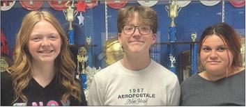 ESSAY WINNERS 2024 Soil and Water Conservation Essay Senior Division winners-1st Coltan Cox, 2nd Eren Howeth, 3rd Gabi Martinez | COURTESY PHOTO