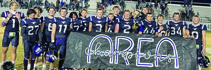 AREA CHAMPS The Benjamin Mustangs will face the Jayton Jaybirds at 6 p.m. Friday in Hermleigh in the Regional Quarterfinals football game. The winner of that game will be just one playoff game away from going to State. | COURTESY PHOTO