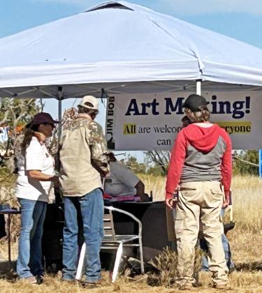 TENT MAKING Art making tent with Brenda McKinney. | COURTESY PHOTO