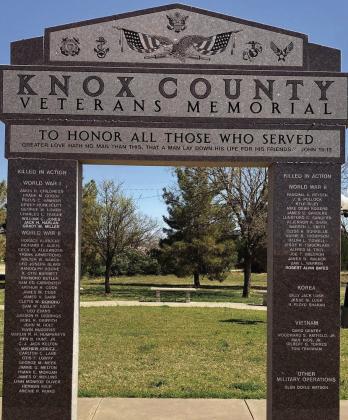 VETERANSMEMORIAL in Benjamin honoring our all Knox County Veterans of the military of all wars. | COURTESY PHOTO