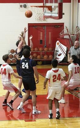 BATTLING THE EAGLES The Benjamin Mustangs then took the court last Friday night to do battle against the Eagles. The Mustangs controlled the game from the opening tip. | COURTESY PHOTO