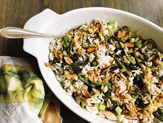 SPRING RICE, a side dish to backyard barbeques, picnics, or for Easter Sunday dinner. | ANGELINA LaRUE PHOTO